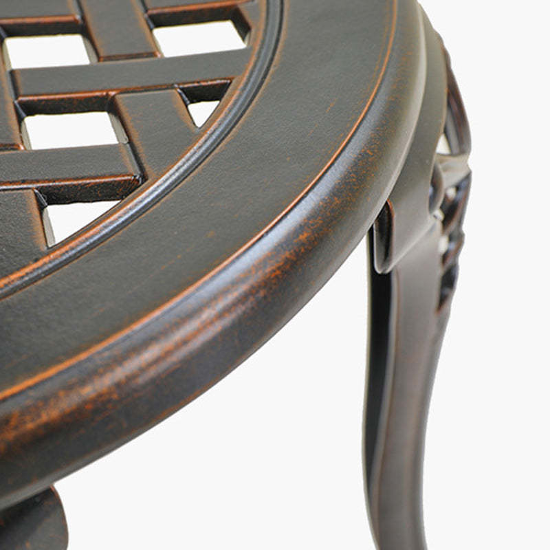 European Waterproof Cast Aluminum Orchid Round Accent Chair