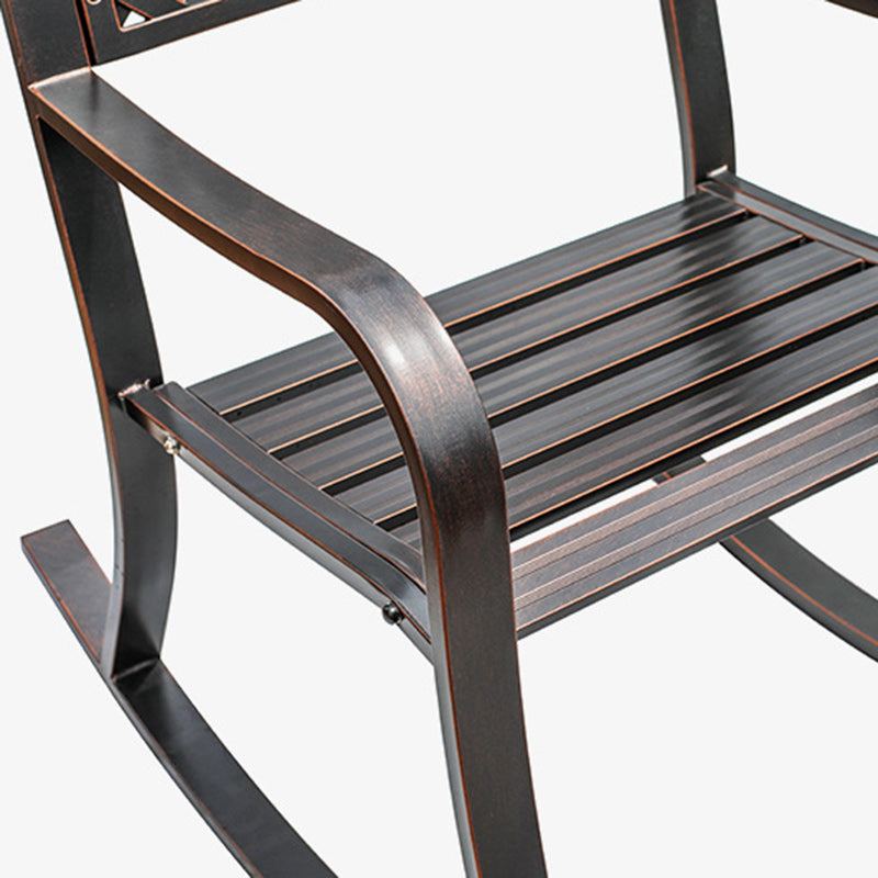 European Waterproof Aluminum Square Floral Rocking Chair