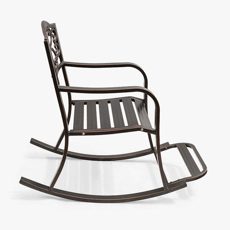 European Waterproof Aluminum Square Floral Rocking Chair