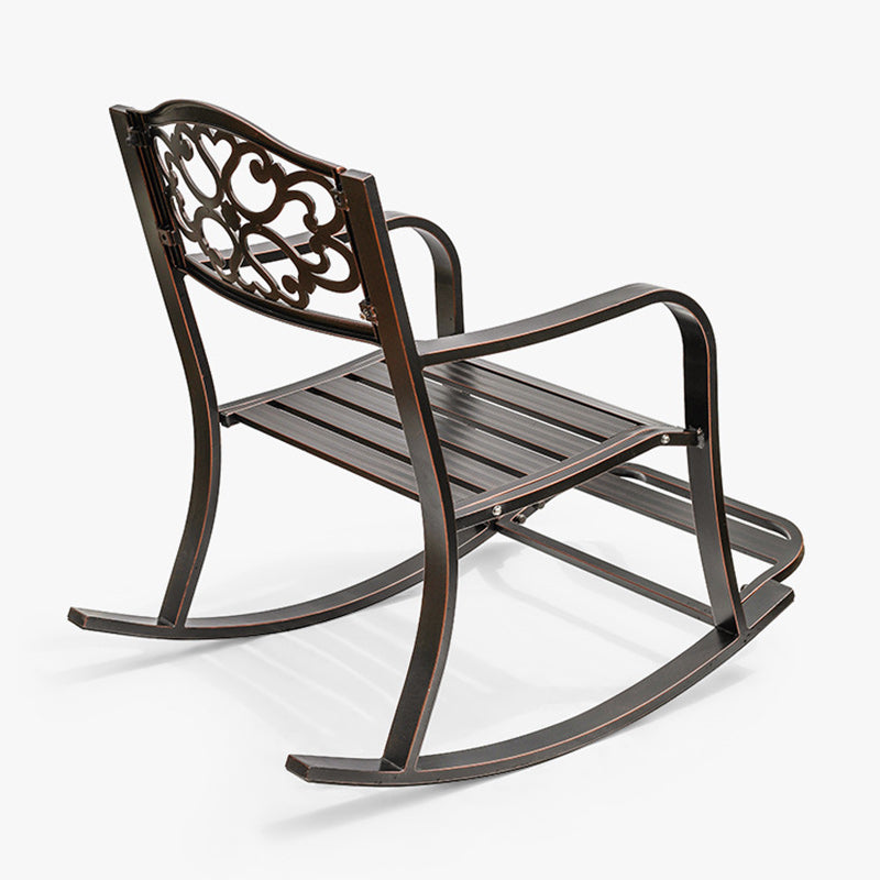 European Waterproof Aluminum Square Floral Rocking Chair