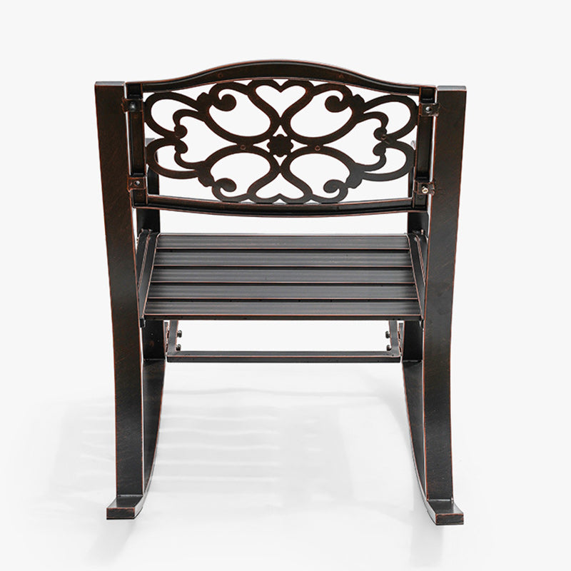 European Waterproof Aluminum Square Floral Rocking Chair