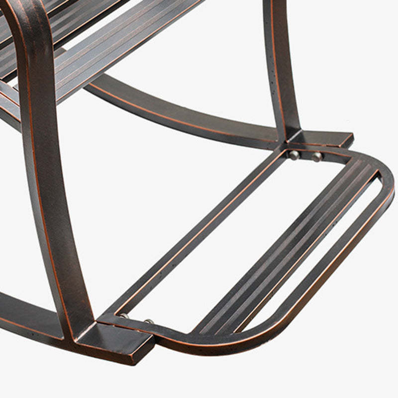 European Waterproof Aluminum Square Floral Rocking Chair