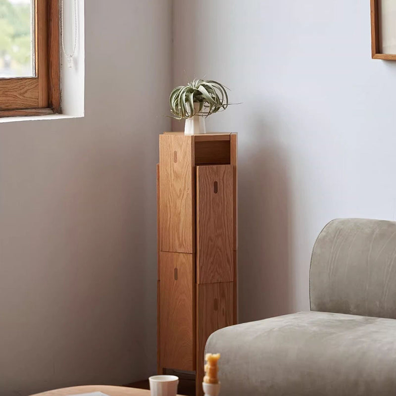 Modern Solid Wood Hexagonal Honeycomb Low Stool
