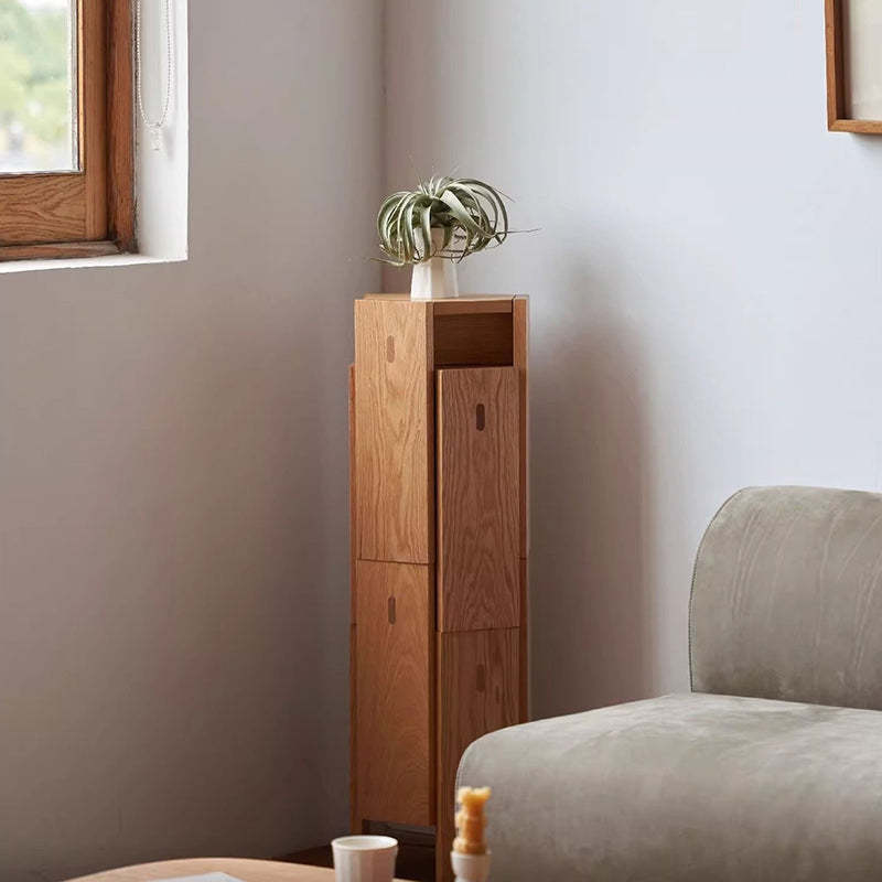 Modern Solid Wood Hexagonal Honeycomb Low Stool
