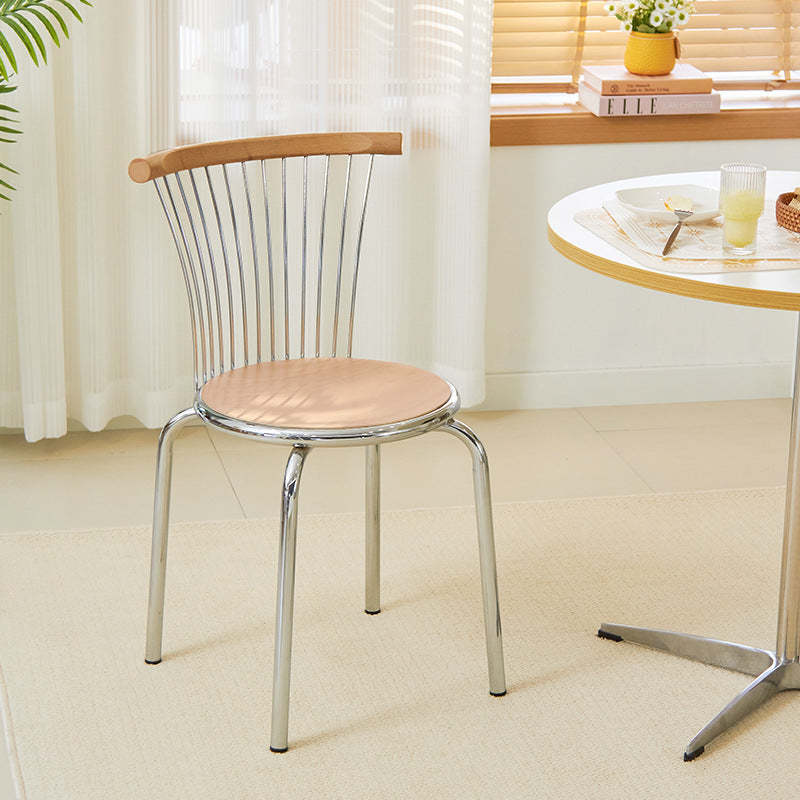 Lighom mid-century ash round iron wood glass dining chairs & benches