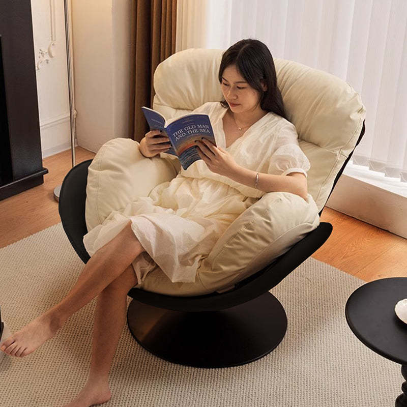 Nordic Leather Swivel Lounge Chair