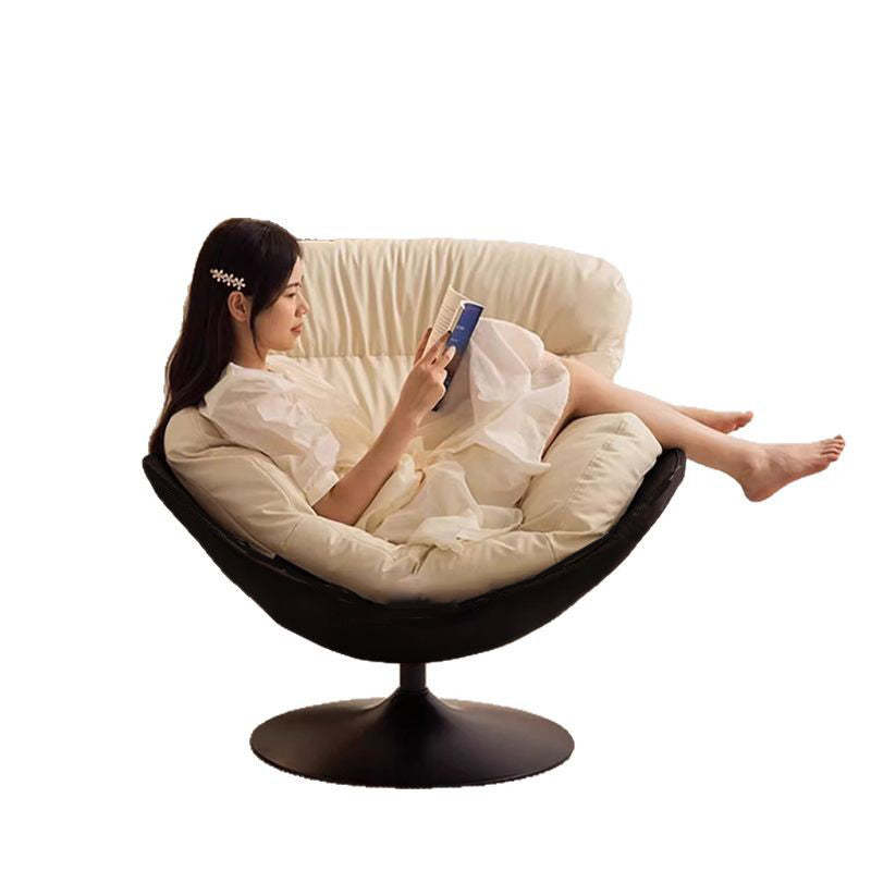 Nordic Leather Swivel Lounge Chair