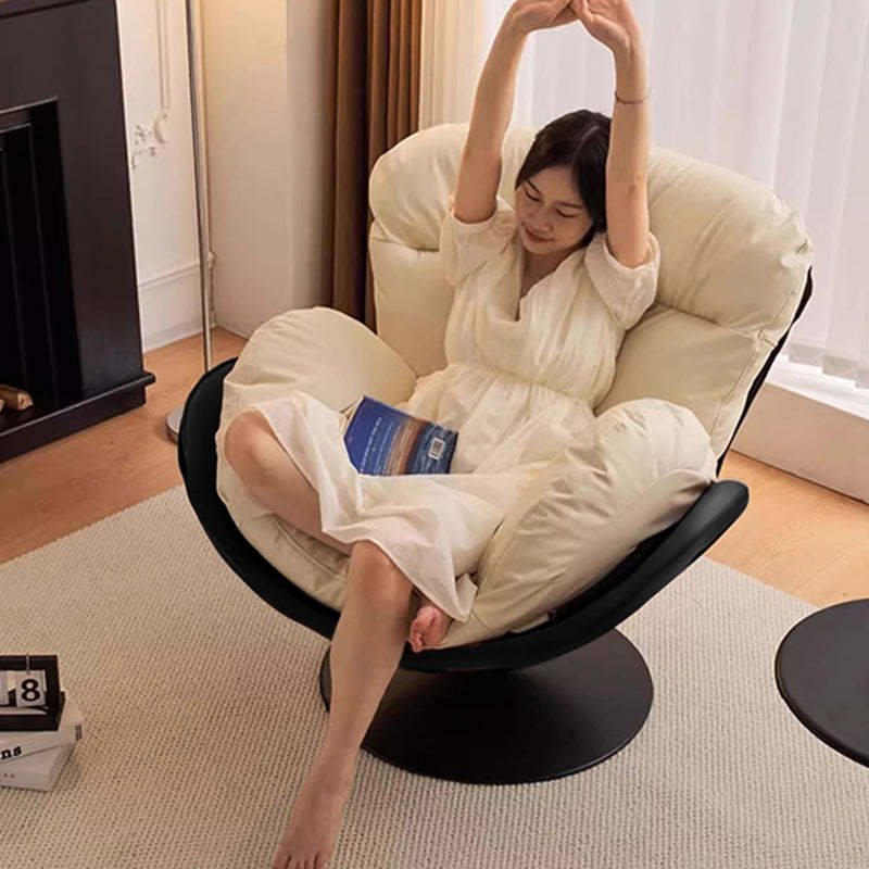 Nordic Leather Swivel Lounge Chair