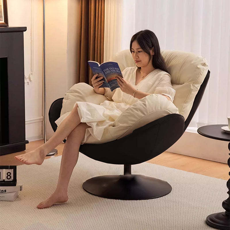 Nordic Leather Swivel Lounge Chair