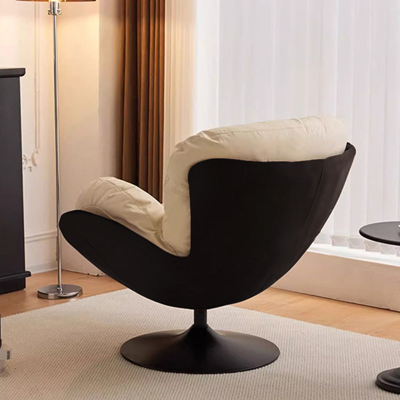 Nordic Leather Swivel Lounge Chair