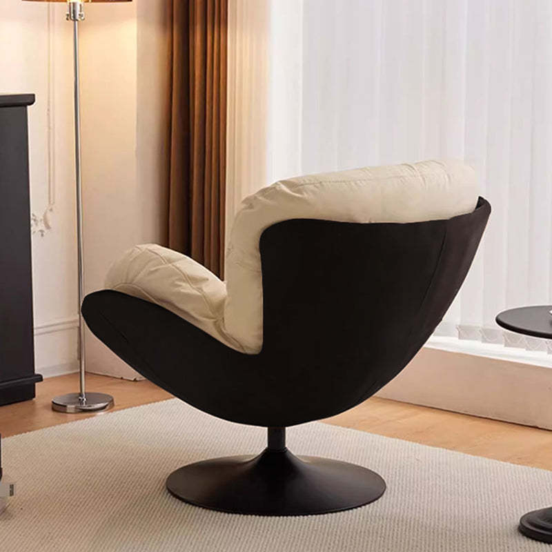 Nordic Leather Swivel Lounge Chair
