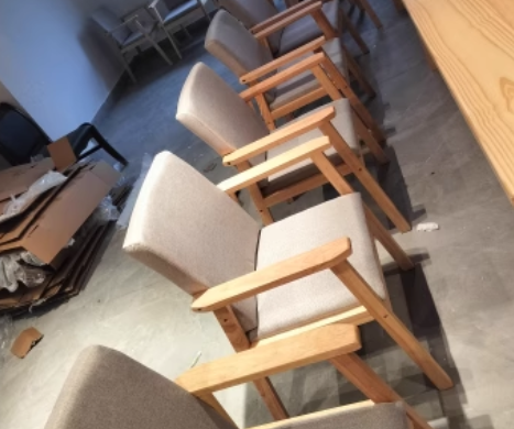 Nordic Fabric Wood Desk Chair
