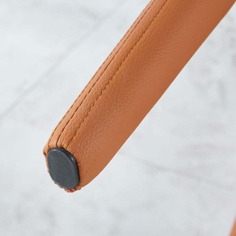 Minimalist Upholstered Leather Steel Dining Chair
