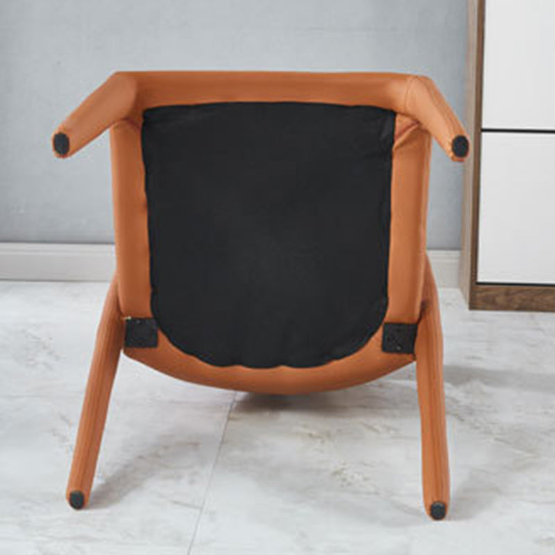 Minimalist Upholstered Leather Steel Dining Chair