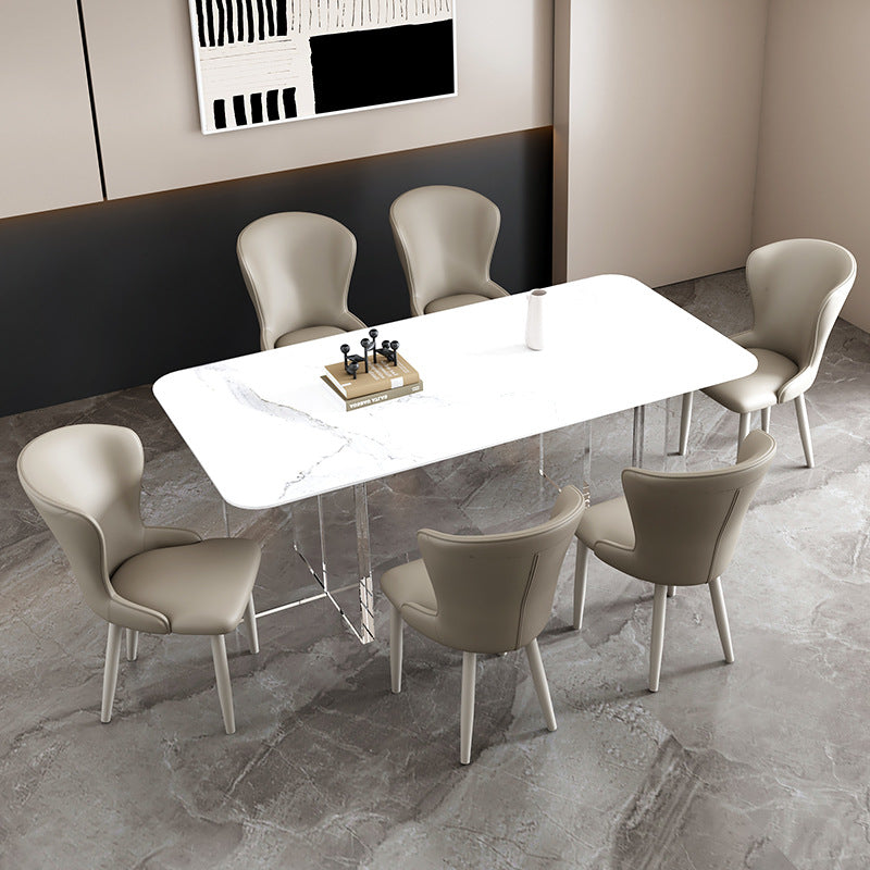 Nordic Upholstered Leather Steel Dining Chair