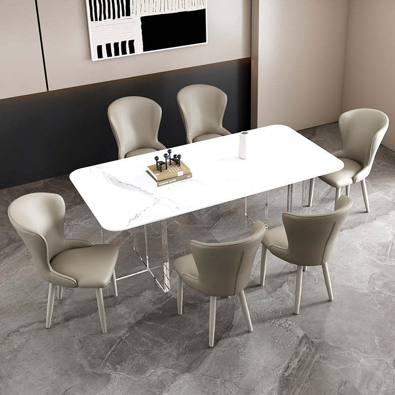 Nordic Upholstered Leather Steel Dining Chair