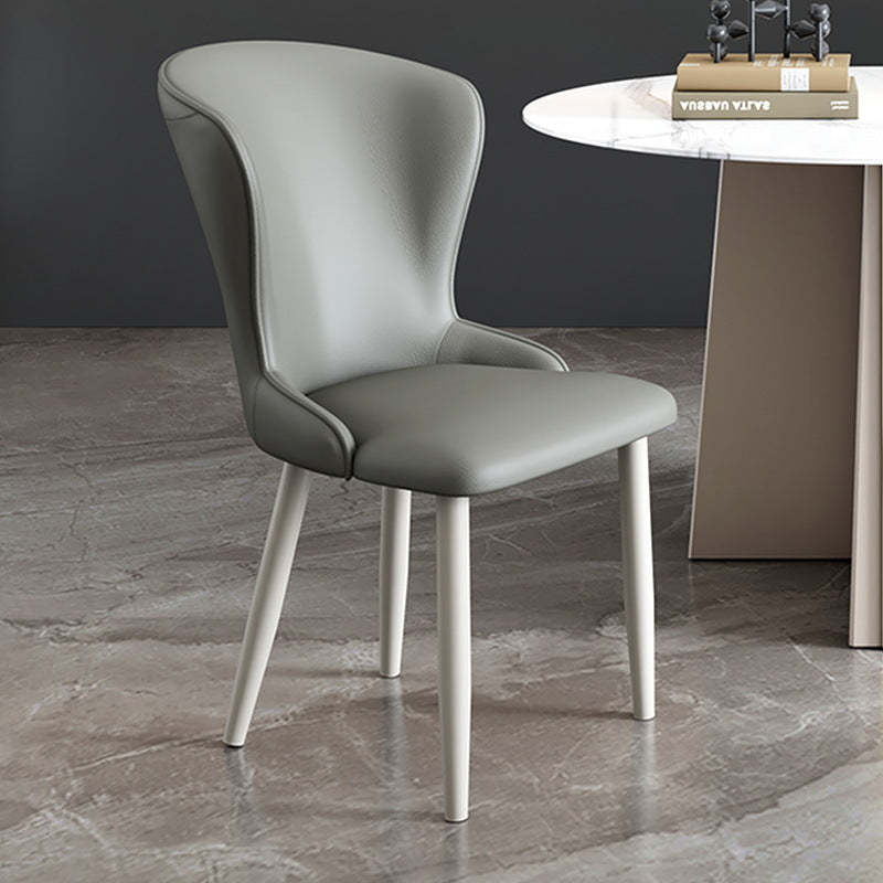 Nordic Upholstered Leather Steel Dining Chair