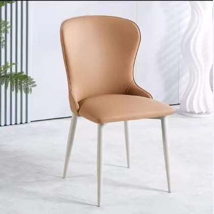 Nordic Upholstered Leather Steel Dining Chair