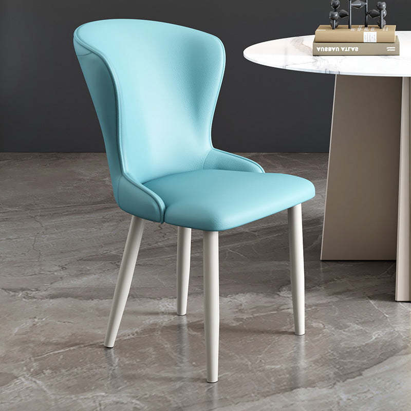 Nordic Upholstered Leather Steel Dining Chair