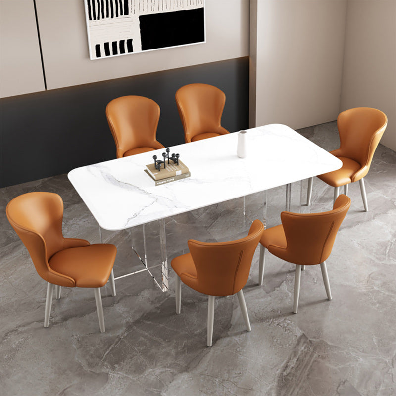 Nordic Upholstered Leather Steel Dining Chair