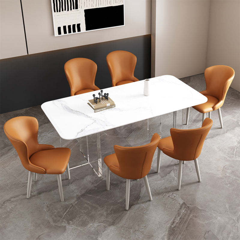Nordic Upholstered Leather Steel Dining Chair