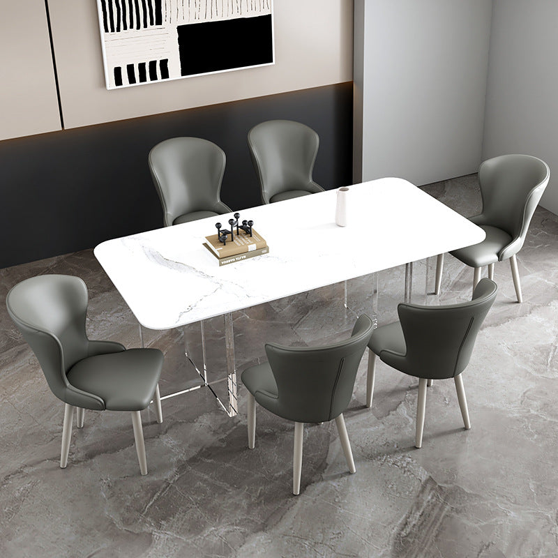 Nordic Upholstered Leather Steel Dining Chair