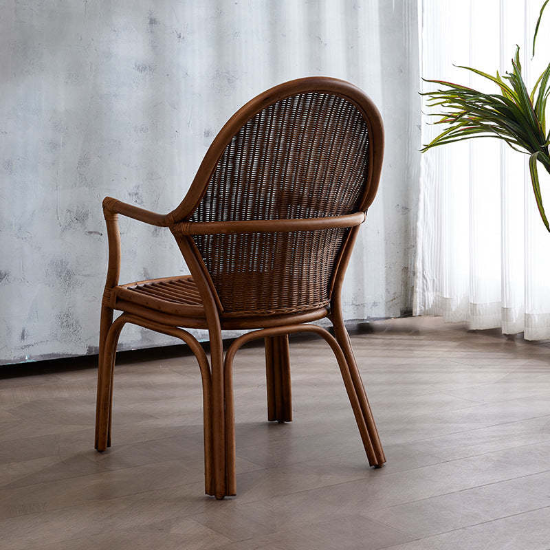 Vintage Oval Rattan Armchair