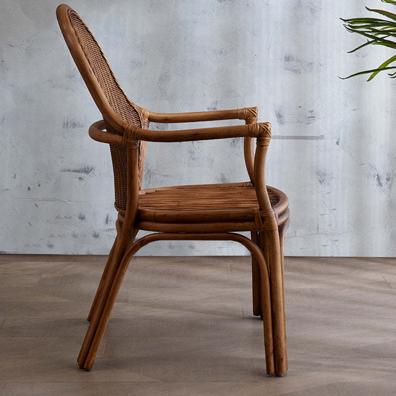 Vintage Oval Rattan Armchair