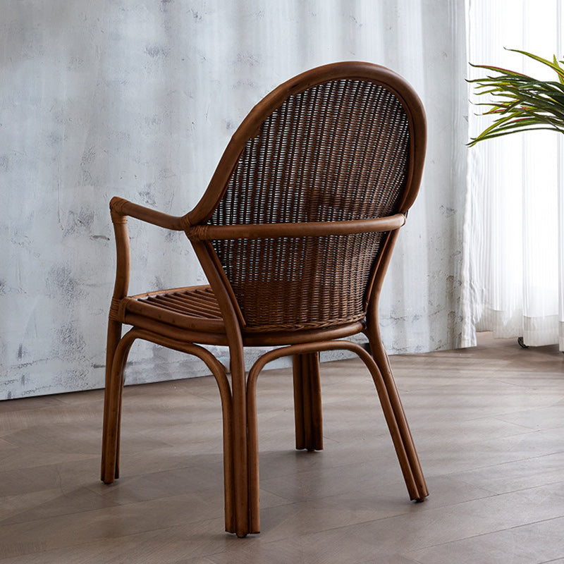 Vintage Oval Rattan Armchair