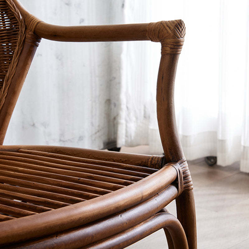 Vintage Oval Rattan Armchair