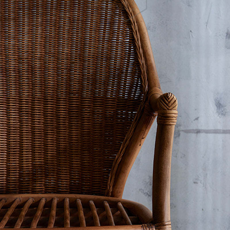 Vintage Oval Rattan Armchair