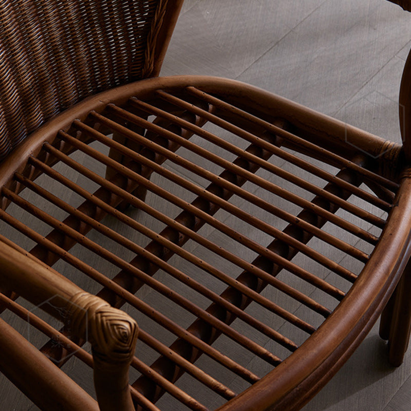 Vintage Oval Rattan Armchair