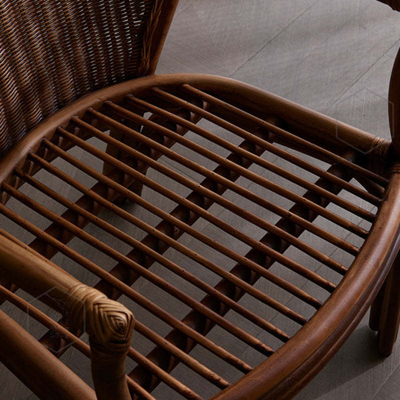 Vintage Oval Rattan Armchair