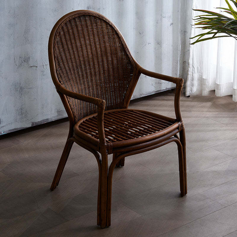 Vintage Oval Rattan Armchair
