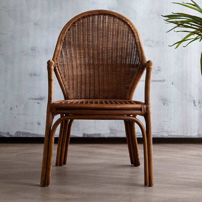 Vintage Oval Rattan Armchair