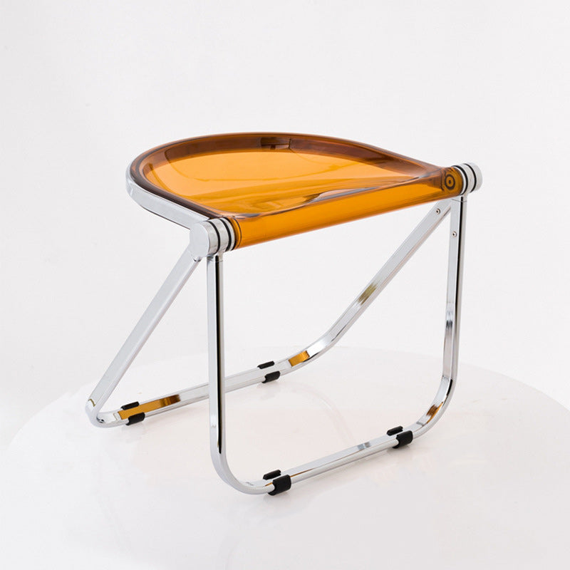 Minimalist Foldable Iron Chair — Blue