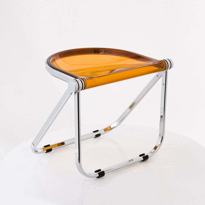 Minimalist Foldable Iron Chair — Blue