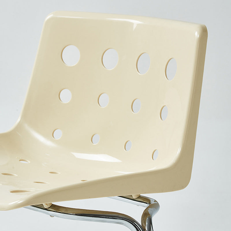 Cheese-Shape Steel Frame Dining Chair — Blue
