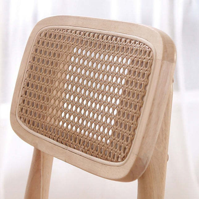 Nordic Octagonal Rattan Wood Dining Chair