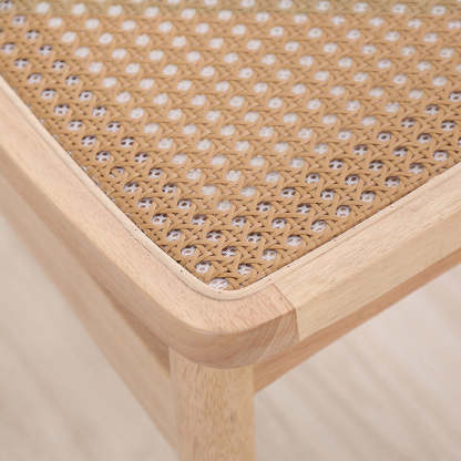 Nordic Octagonal Rattan Wood Dining Chair