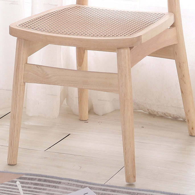 Nordic Octagonal Rattan Wood Dining Chair