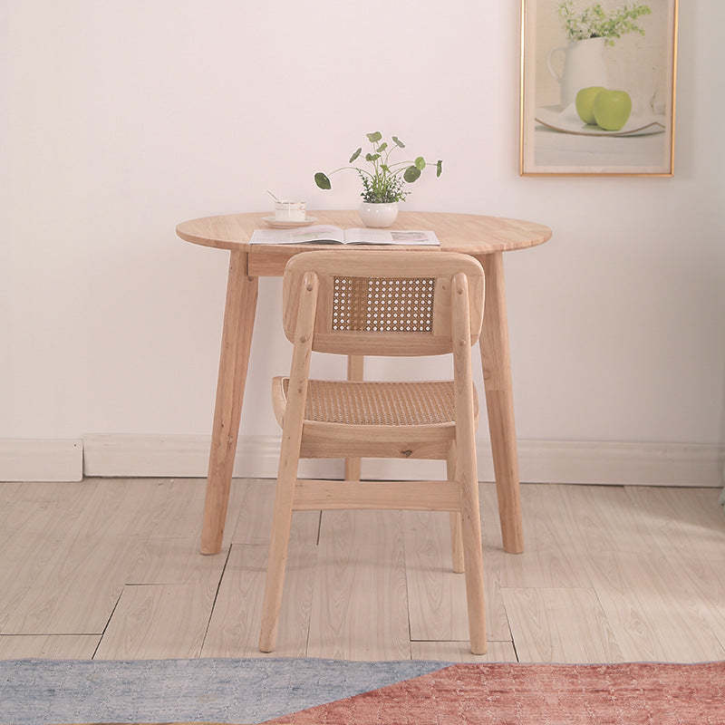 Nordic Octagonal Rattan Wood Dining Chair