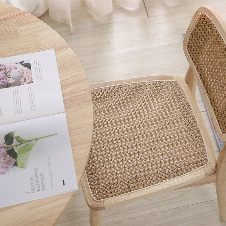 Nordic Octagonal Rattan Wood Dining Chair