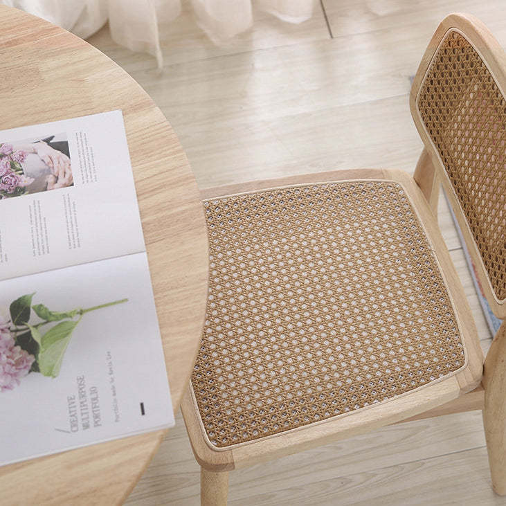 Nordic Octagonal Rattan Wood Dining Chair