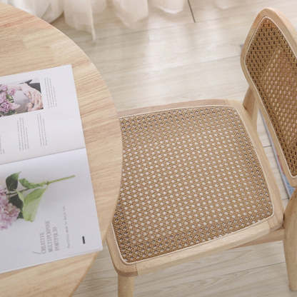Nordic Octagonal Rattan Wood Dining Chair
