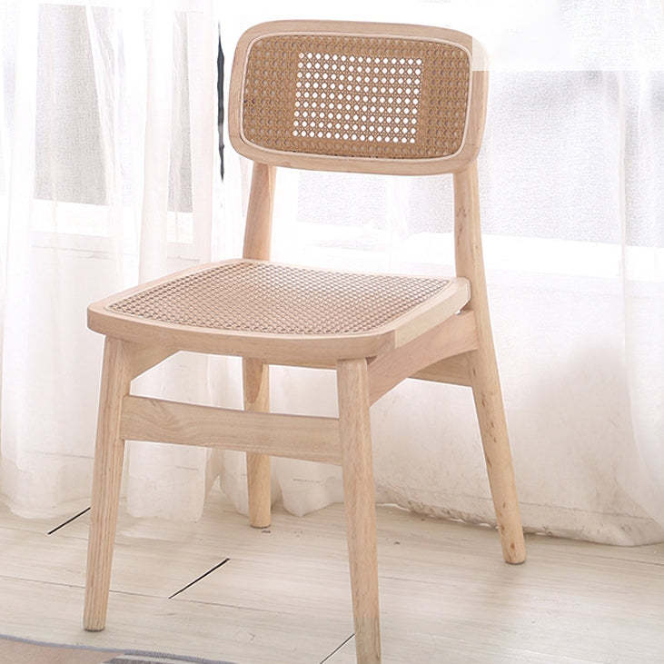 Nordic Octagonal Rattan Wood Dining Chair