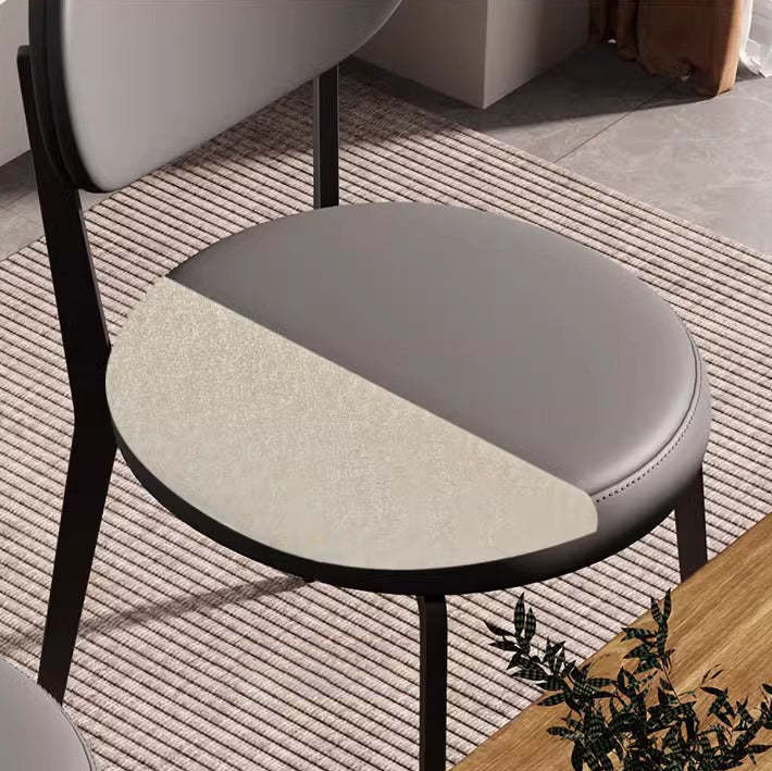 Minimalist Round Carbon Steel Dining Chair
