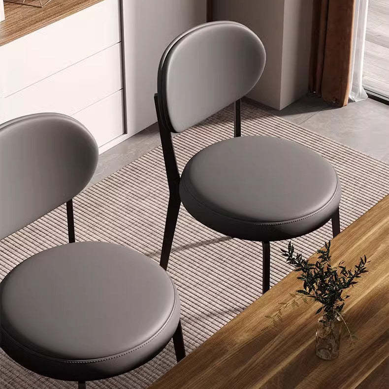Minimalist Round Carbon Steel Dining Chair