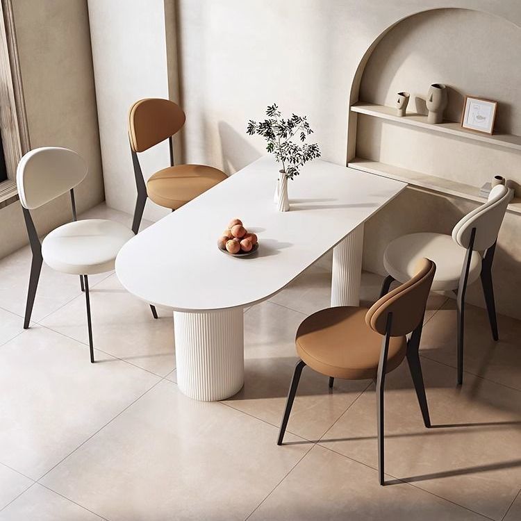 Minimalist Round Carbon Steel Dining Chair