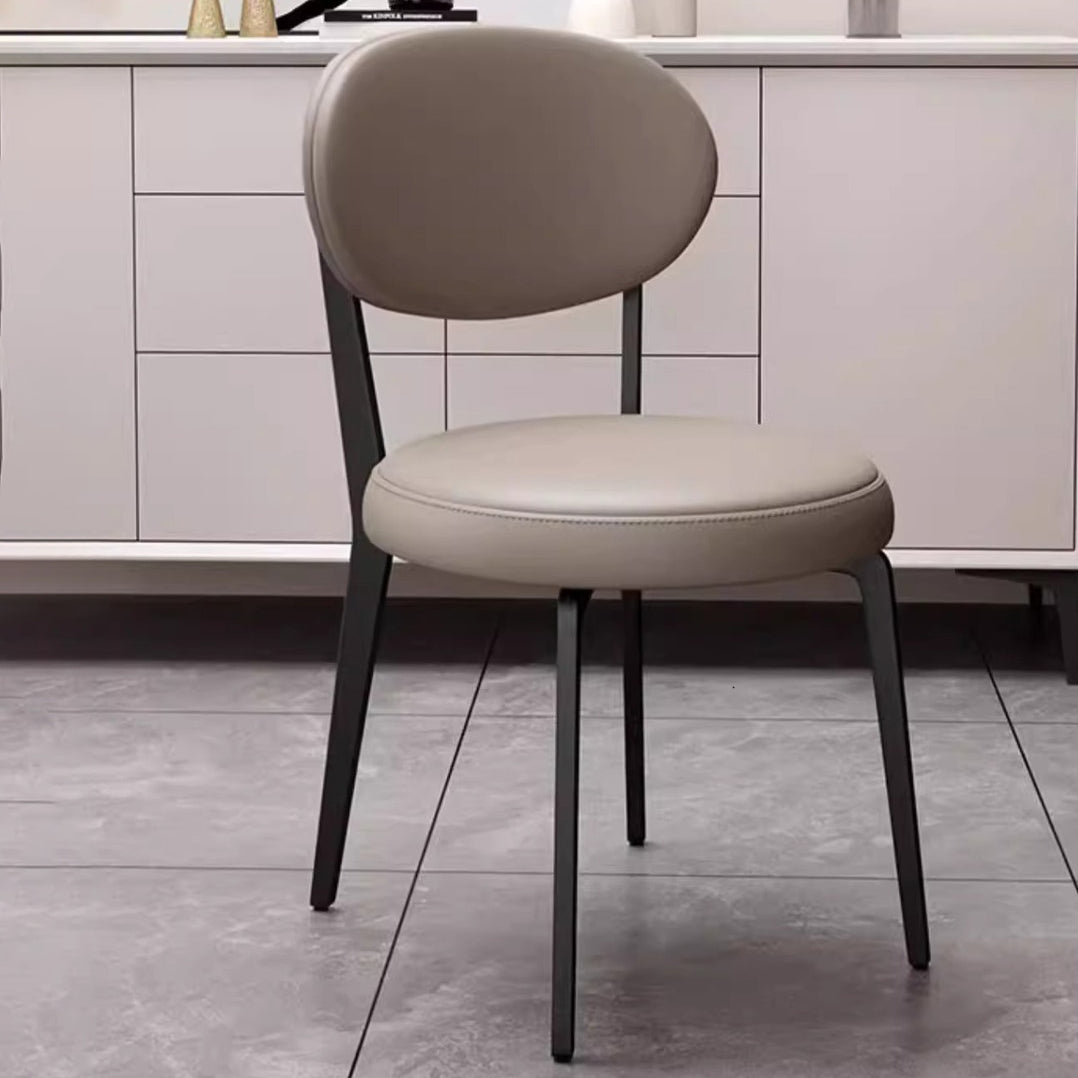 Minimalist Round Carbon Steel Dining Chair